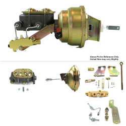 1967-1972 Chevy Truck 11” Single Power Brake Booster Kit OEM Mount Disc/Drum - Part Number: HEXBBK7AE7C