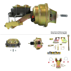 1967-1972 Chevy Truck 7” Power Brake Booster Kit Bottom Mount Prop Disc/Disc - Part Number: HEXBBK7AE95