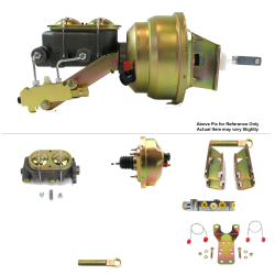 1964-1966 Ford Mustang 8” Power Brake Booster Kit Bottom Mount Prop Disc/Disc - Part Number: HEXBBK7AEA3