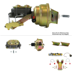 1957-60 Ford Truck 7” Single Power Brake Booster Kit Bottom Mount Prop Disc/Disc - Part Number: HEXBBK7AEA7