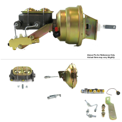 1968-1974 Chevy Nova 11” Single Power Brake Booster Kit OEM Mount Disc/Disc - Part Number: HEXBBK7AEC7