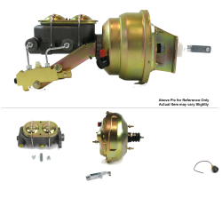 1968-1974 Chevy Nova 11” Dual Power Brake Booster Kit OEM Mount Drum/Drum - Part Number: HEXBBK7AECA