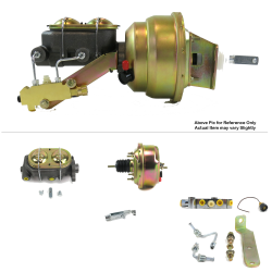 1967-1969 Chevy Camaro 7” Single Power Brake Booster Kit OEM Mount Disc/Disc - Part Number: HEXBBK7AEDB