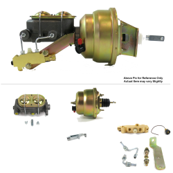 1967-1969 Chevy Camaro 7” Dual Power Brake Booster Kit OEM Mount Disc/Drum - Part Number: HEXBBK7AEDD