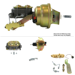 1967-1969 Chevy Camaro 8” Single Power Brake Booster Kit OEM Mount Disc/Drum - Part Number: HEXBBK7AEDF