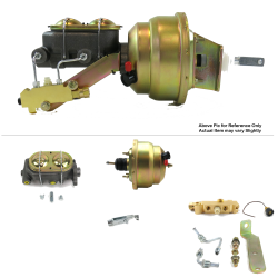1967-1969 Chevy Camaro 8” Dual Power Brake Booster Kit OEM Mount Disc/Drum - Part Number: HEXBBK7AEE3
