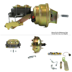 1967-1969 Chevy Camaro 11” Dual Power Brake Booster Kit OEM Mount Disc/Disc - Part Number: HEXBBK7AEEB