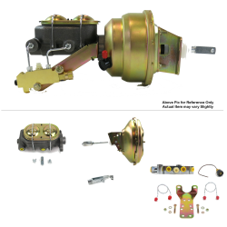 1967-1969 Chevy Camaro 11” Power Brake Booster Kit Bottom Mount Prop Disc/Disc - Part Number: HEXBBK7AEF9