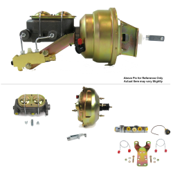 1967-69 Chevy Camaro 11” Dual Power Brake Kit Bottom Mount Prop Disc/Disc - Part Number: HEXBBK7AEFA