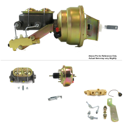 1964-1972 Chevy Chevelle 7” Single Power Brake Booster Kit OEM Mount Disc/Drum - Part Number: HEXBBK7AEFC
