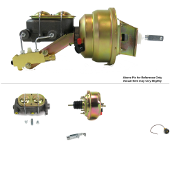 1964-1972 Chevy Chevelle 7” Single Power Brake Booster Kit OEM Mount Drum/Drum - Part Number: HEXBBK7AEFD