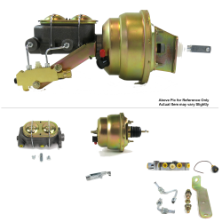 1964-1972 Chevy Chevelle 7” Dual Power Brake Booster Kit OEM Mount Disc/Disc - Part Number: HEXBBK7AEFF