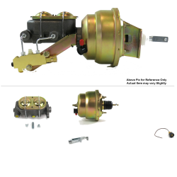 1964-1972 Chevy Chevelle 7” Dual Power Brake Booster Kit OEM Mount Drum/Drum - Part Number: HEXBBK7AF01