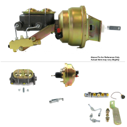 1964-1972 Chevy Chevelle 8” Single Power Brake Booster Kit OEM Mount Disc/Disc - Part Number: HEXBBK7AF04