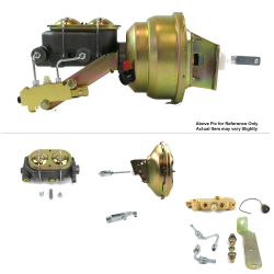 1964-1972 Chevy Chevelle 11” Single Power Brake Booster Kit OEM Mount Disc/Drum - Part Number: HEXBBK7AF0B