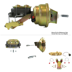 1964-1972 Chevy Chevelle 11” Power Brake Booster Kit Bottom Mount Prop Disc/Drum - Part Number: HEXBBK7AF1B