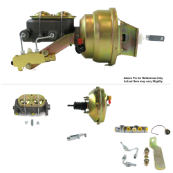 1968-1972 Chevy Chevelle 9” Single Power Brake Booster Kit OEM Mount Disc/Disc - Part Number: HEXBBK7AF21