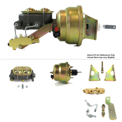 1970-1981 Chevy Camaro 7” Dual Power Brake Booster Kit OEM Mount Drum/Drum - Part Number: HEXBBK7AF26