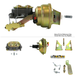 1970-1981 Chevy Camaro 9" Single Power Brake Booster Kit OEM Mount Disc/Disc - Part Number: HEXBBK7AF30