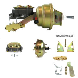 1970-1981 Chevy Camaro 11” Dual Power Brake Booster Kit OEM Mount Drum/Drum - Part Number: HEXBBK7AF35