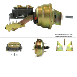 1970-1981 Chevy Camaro 11" Dual Power Brake Booster Kit OEM Mount Disc/Disc - Part Number: HEXBBK7AF36