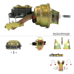 1970-1981 Chevy Camaro 8" Power Brake Booster Kit Bottom Mount Prop Disc/Disc - Part Number: HEXBBK7AF3C