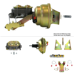1970-1981 Chevy Camaro 9" Power Brake Booster Kit Bottom Mount Prop Disc/Disc - Part Number: HEXBBK7AF40