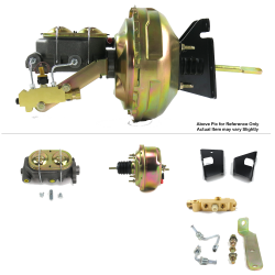 1973-1977 Chevy Chevelle 7” Single Power Brake Booster Kit OEM Mount Disc/Drum - Part Number: HEXBBK7AF45