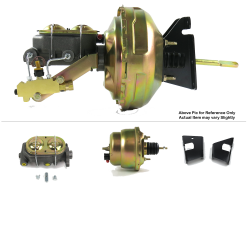 1973-1977 Chevy Chevelle 7” Dual Power Brake Booster Kit OEM Mount Drum/Drum - Part Number: HEXBBK7AF4A