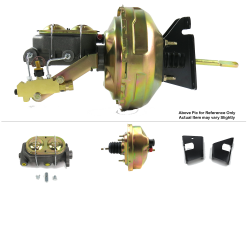 1973-1977 Chevy Chevelle 8” Single Power Brake Booster Kit OEM Mount Drum/Drum - Part Number: HEXBBK7AF4C