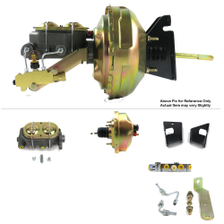 1973-1977 Chevy Chevelle 8” Single Power Brake Booster Kit OEM Mount Disc/Disc - Part Number: HEXBBK7AF4D