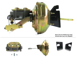 1973-1977 Chevy Chevelle 11” Single Power Brake Booster Kit OEM Mount Drum/Drum - Part Number: HEXBBK7AF55