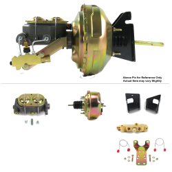 1973-1977 Chevy Chevelle 7” Power Brake Booster Kit Bottom Mount Prop Disc/Drum - Part Number: HEXBBK7AF5A