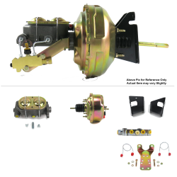 1973-1977 Chevy Chevelle 7” Power Brake Booster Kit Bottom Mount Prop Disc/Disc - Part Number: HEXBBK7AF5B