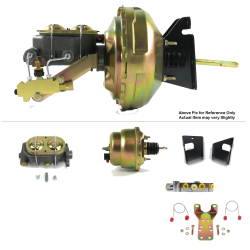 1973-1977 Chevy Chevelle 7” Dual Power Brake Kit Bottom Mount Prop Disc/Disc - Part Number: HEXBBK7AF5C