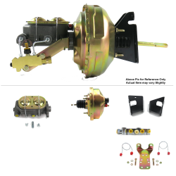 1973-1977 Chevy Chevelle 8” Single Power Brake Kit Bottom Mount Prop Disc/Disc - Part Number: HEXBBK7AF5F