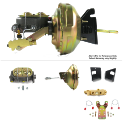 1973-1977 Chevy Chevelle 11” Single Power Brake Kit Bottom Mount Prop Disc/Drum - Part Number: HEXBBK7AF64