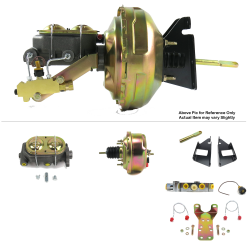 1973-1987 Chevy Truck 7” Power Brake Booster Kit Bottom Mount Prop Disc/Disc - Part Number: HEXBBK7AFBE