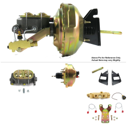 1973-1987 Chevy Truck 8” Power Brake Booster Kit Bottom Mount Prop Disc/Drum - Part Number: HEXBBK7AFC1