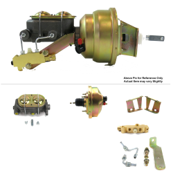 1955-1957 Chevy Bel Air 8” Single Power Brake Booster Kit OEM Mount Disc/Drum - Part Number: HEXBBK7AFD1
