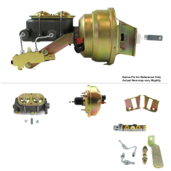1955-1957 Chevy Bel Air 8” Single Power Brake Booster Kit OEM Mount Disc/Disc - Part Number: HEXBBK7AFD3