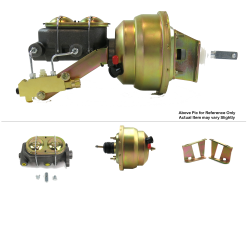1955-1957 Chevy Bel Air 8” Dual Power Brake Booster Kit OEM Mount Drum/Drum - Part Number: HEXBBK7AFD6