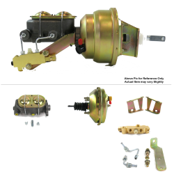 1955-1957 Chevy Bel Air 9” Single Power Brake Booster Kit OEM Mount Disc/Drum - Part Number: HEXBBK7AFD7