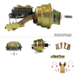 1955-1957 Chevy Bel Air 7” Dual Power Brake Kit Bottom Mount Prop Disc/Disc - Part Number: HEXBBK7AFDC
