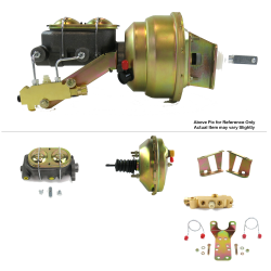 1955-1957 Chevy Bel Air 9” Power Brake Booster Kit Bottom Mount Prop Disc/Drum - Part Number: HEXBBK7AFE2