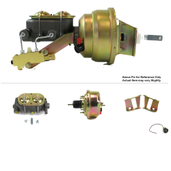1958-1964 Chevy Bel Air 7” Single Power Brake Booster Kit OEM Mount Drum/Drum - Part Number: HEXBBK7AFE6