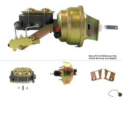 1958-1964 Chevy Bel Air 8” Single Power Brake Booster Kit OEM Mount Drum/Drum - Part Number: HEXBBK7AFEC