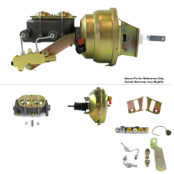 1958-1964 Chevy Bel Air 9” Single Power Brake Booster Kit OEM Mount Disc/Disc - Part Number: HEXBBK7AFF3