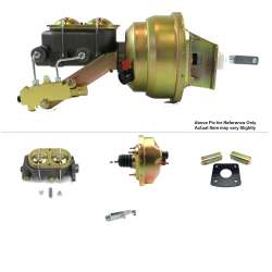1965-1970 Chevy Full Size 8” Single Power Brake Booster Kit Mount Drum/Drum - Part Number: HEXBBK7B005