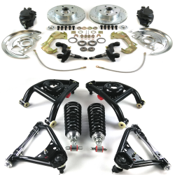 GM 67-69 F 68-74 X Body Stock Disc Brake Tubular Arms 500lb Front Coilover Kit - Part Number: HEXBK33CO350CA